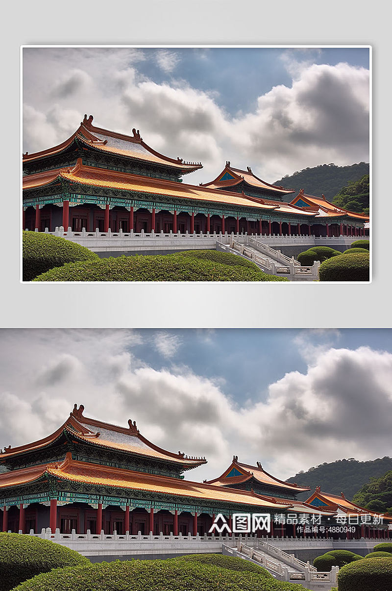 AI数字艺术台湾台北故宫博物院摄影图片素材