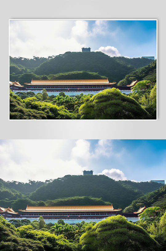 AI数字艺术台湾台北故宫博物院摄影图片