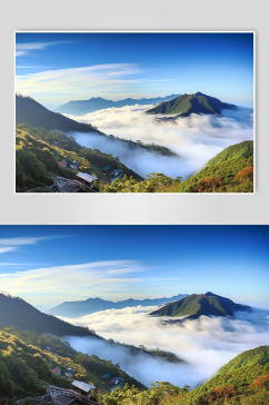AI数字艺术台湾阿里山旅游景点摄影图片