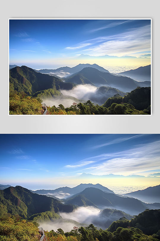AI数字艺术台湾阿里山旅游景点摄影图片