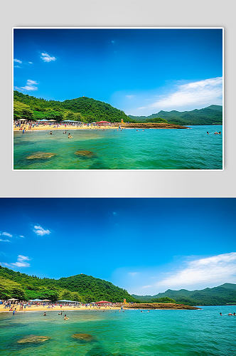AI数字艺术台湾垦丁沙滩旅游景点摄影图片