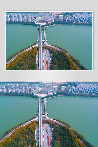 AI数字艺术梅溪湖旅游景点摄影图片