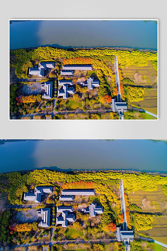 AI数字艺术长沙橘子洲头湖景点摄影图片