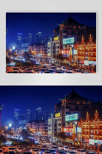 AI数字艺术长沙五一广场城市景点摄影图片