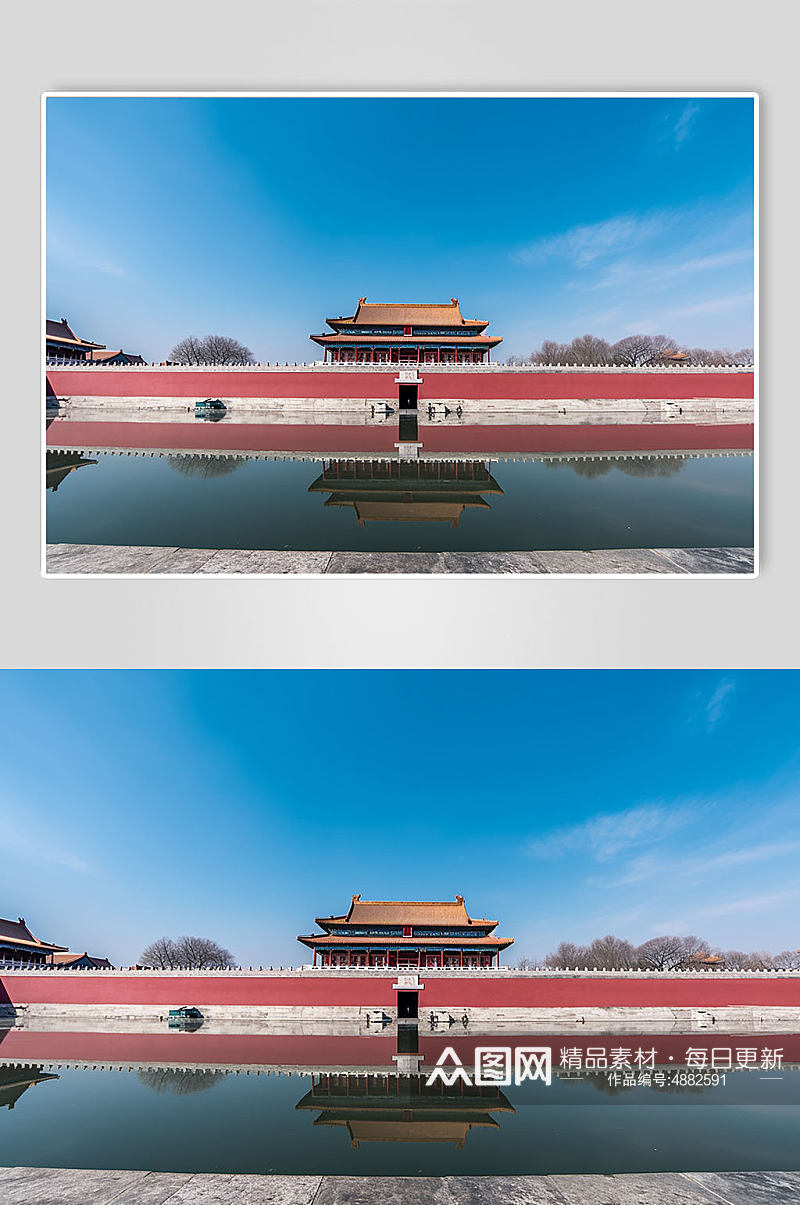 AI数字艺术北京故宫旅游景点风景摄影图片素材
