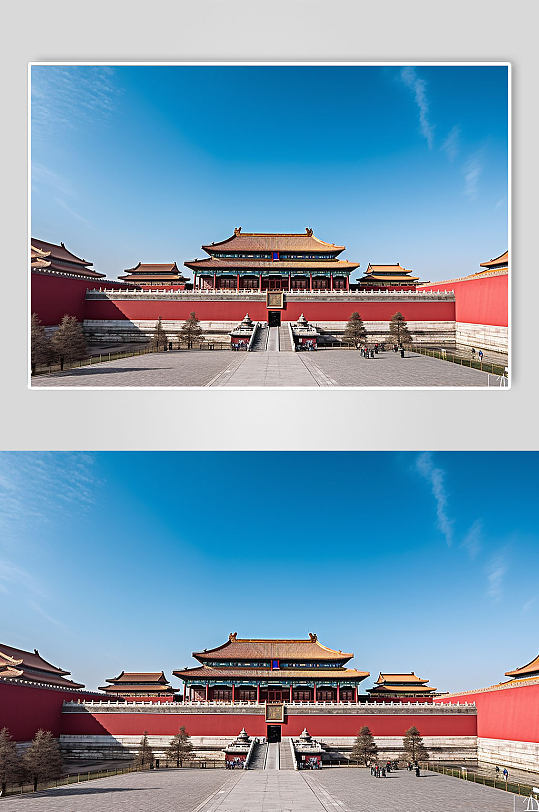 AI数字艺术北京故宫旅游景点风景摄影图片