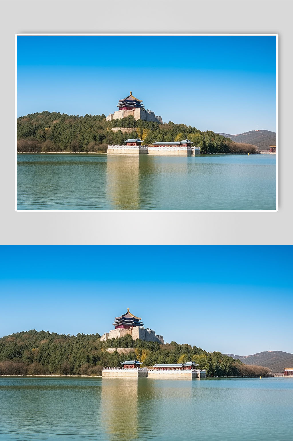 AI数字艺术北京颐和园旅游景点山水摄影图片素材