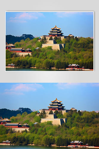 AI数字艺术北京颐和园旅游景点摄影图片