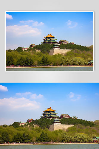 AI数字艺术北京颐和园旅游景点摄影图片