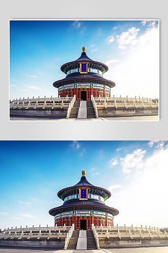 AI数字艺术北京天坛旅游景点风景摄影图片