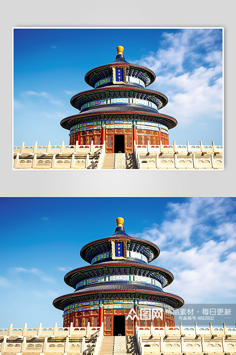 AI数字艺术北京天坛旅游景点风景摄影图片素材