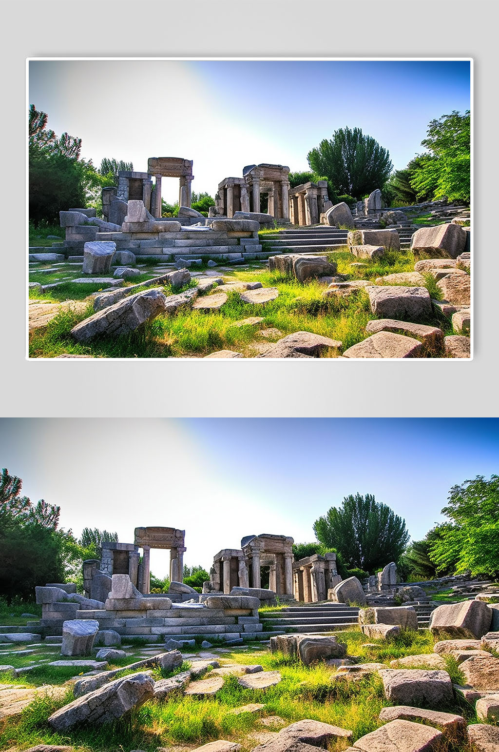 AI数字艺术北京圆明园旅游景点摄影图片素材