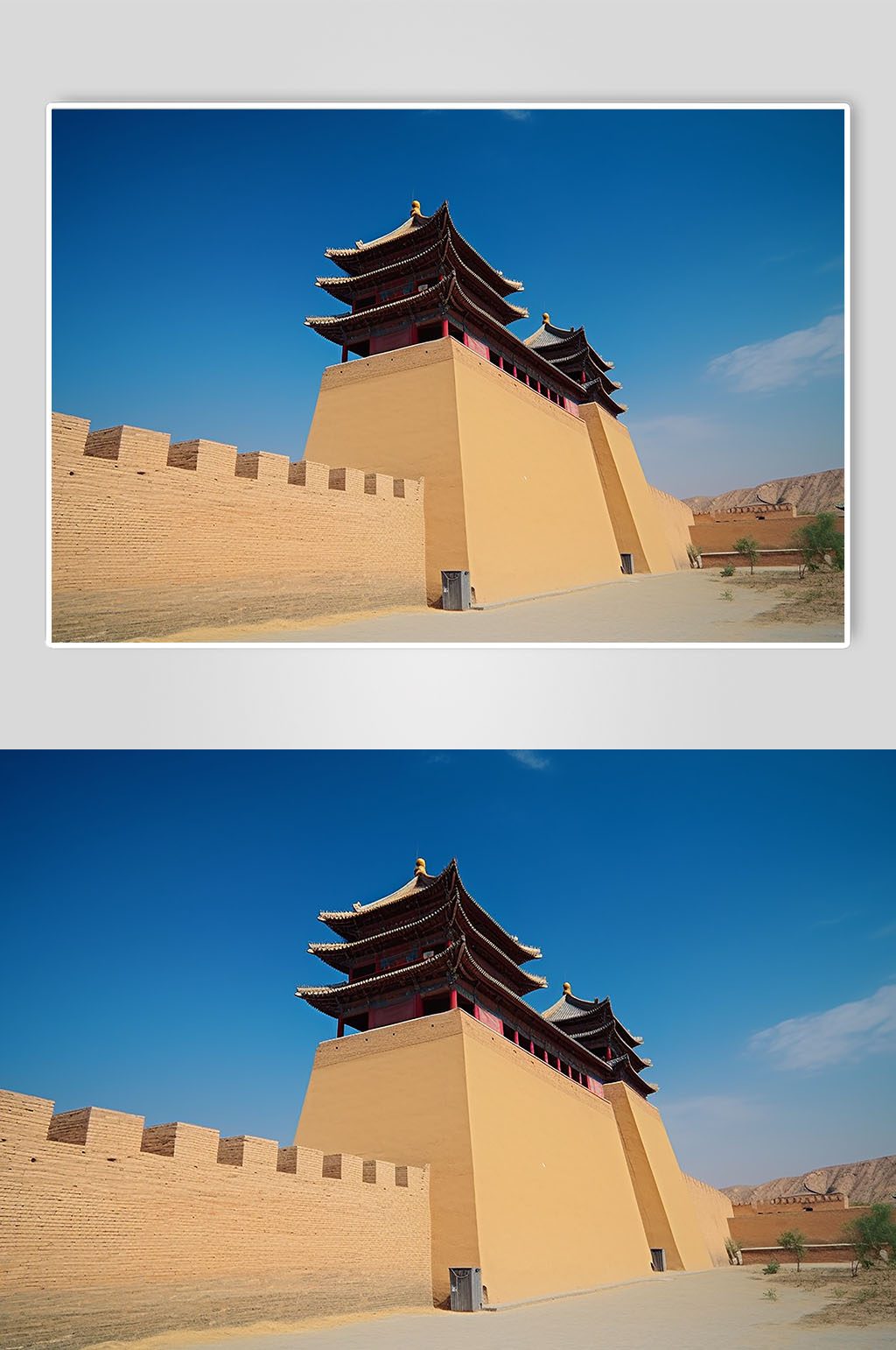 AI数字艺术甘肃嘉峪关旅游景点摄影图片素材