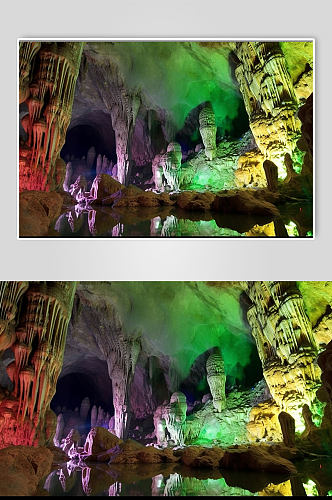 AI数字艺术桂林银子岩景点风景摄影图片