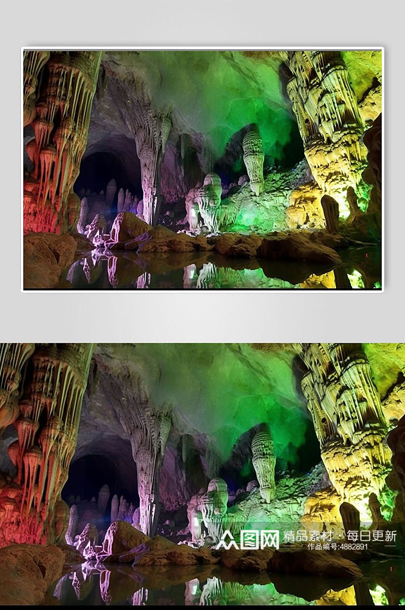 AI数字艺术桂林银子岩景点风景摄影图片素材