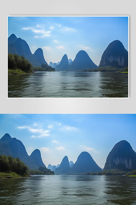 AI数字艺术桂林十里画廊景点风景摄影图片