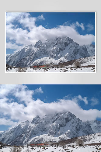 AI数字艺术云南玉龙雪山旅游景点摄影图片