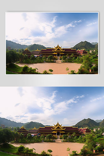 AI数字艺术云南西双版纳旅游景点摄影图片