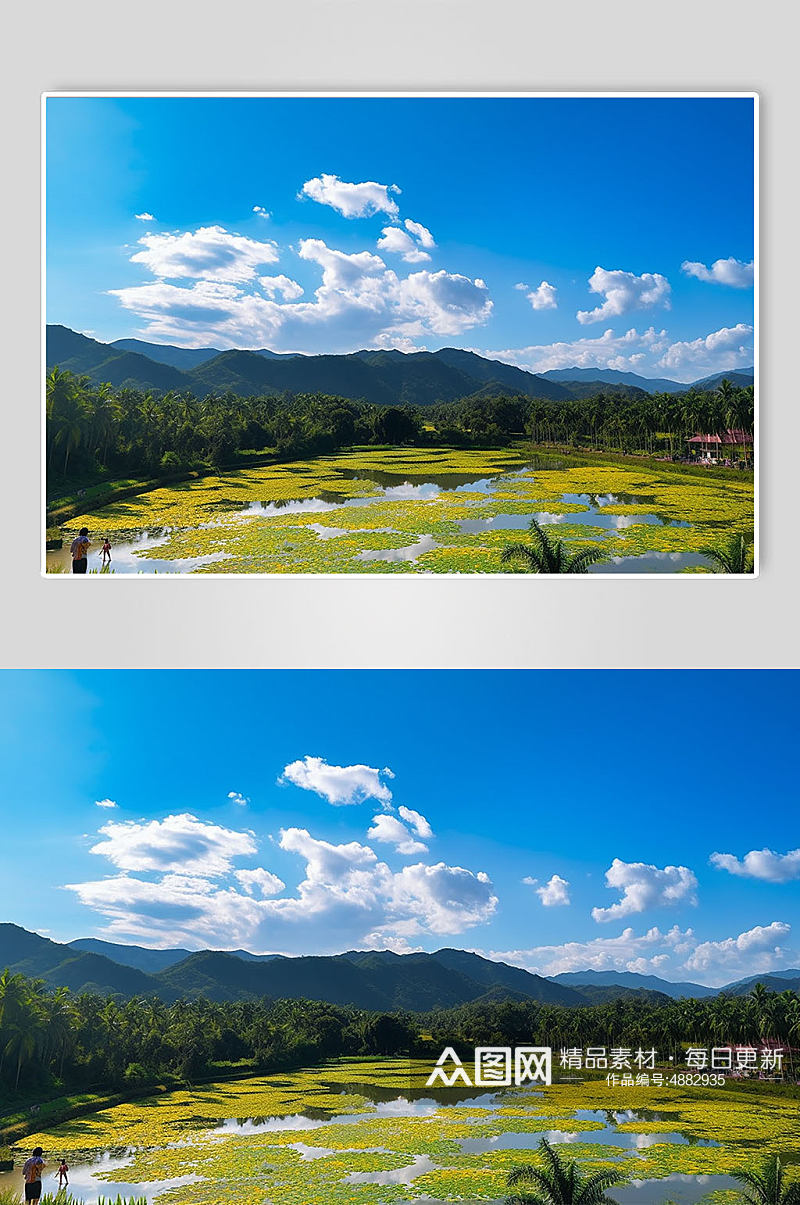 AI数字艺术云南西双版纳旅游山水景点摄影图片素材