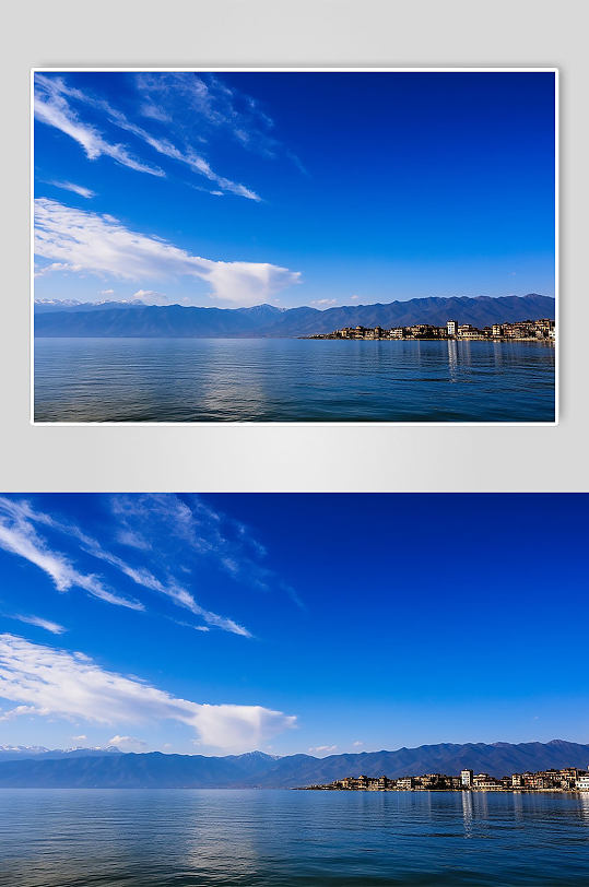 AI数字艺术云南洱海旅游景点风景摄影图片