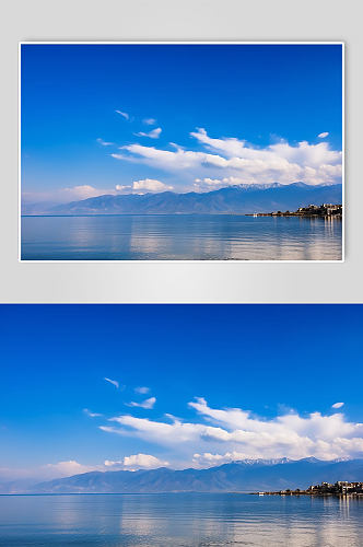 AI数字艺术云南洱海旅游景点山水风景摄影图片