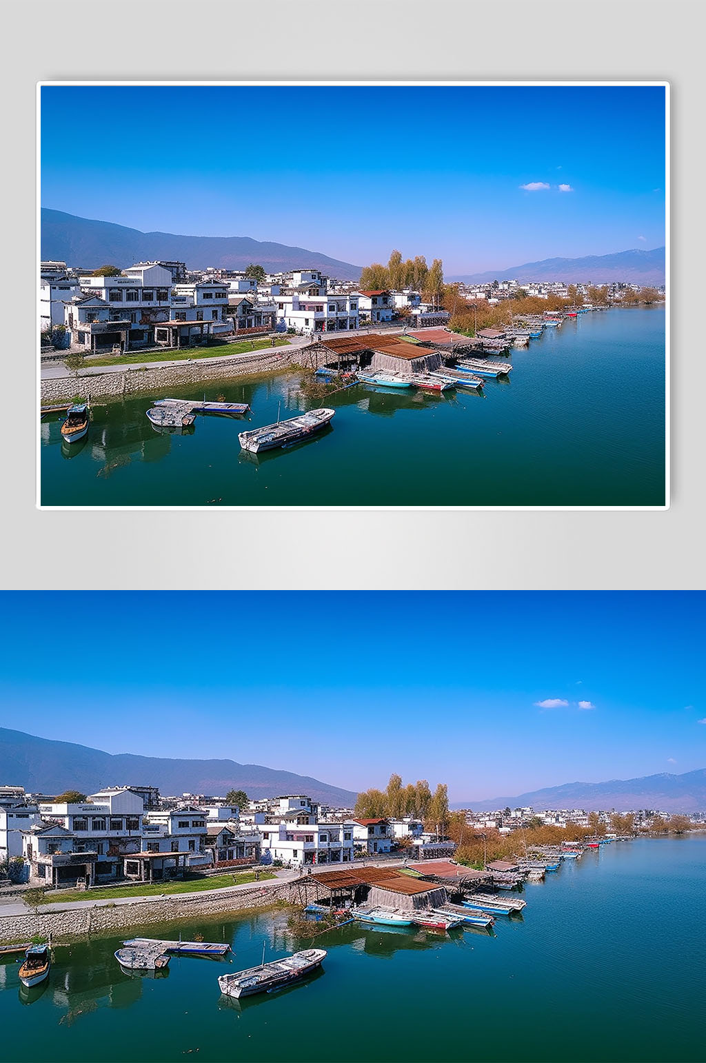 AI数字艺术云南洱海旅游景点风景摄影图片素材