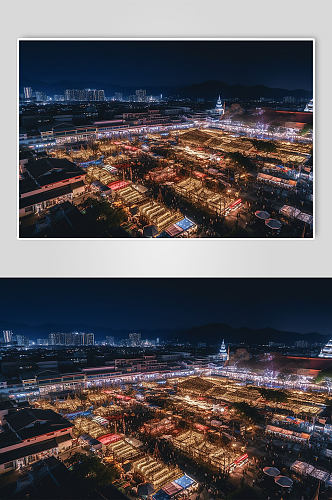 AI数字艺术云南星光夜市旅游景点摄影图片