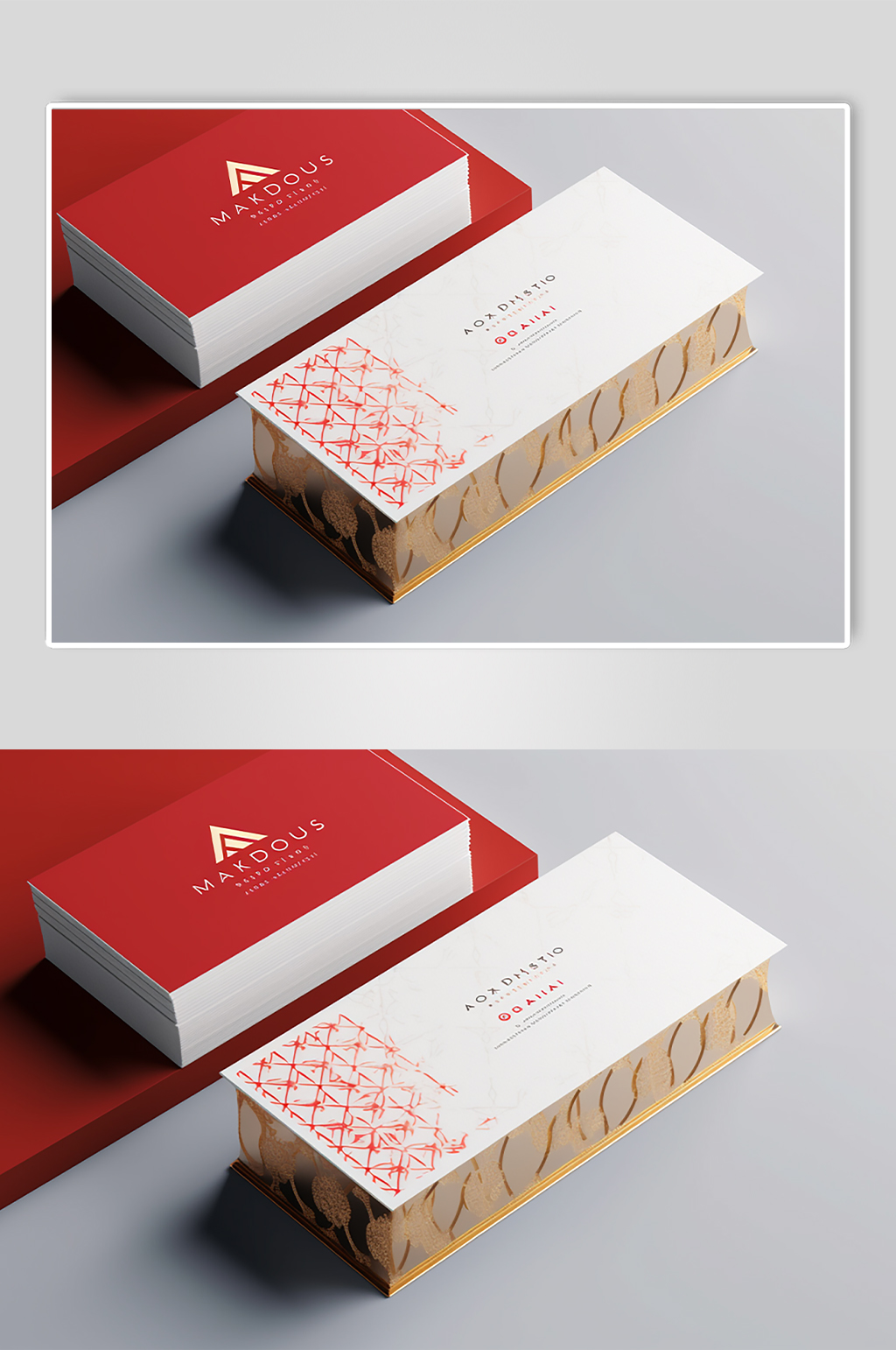 AI数字艺术简约时尚名片卡片样机模型素材