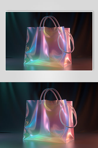AI数字艺术彩色帆布包手提袋样机模型