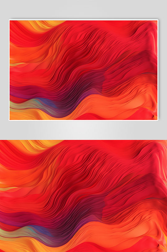 AI数字艺术彩色光滑绸缎丝绸渐变背景图-众图网