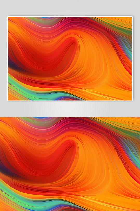 AI数字艺术彩色光滑绸缎丝绸炫彩渐变背景图-众图网