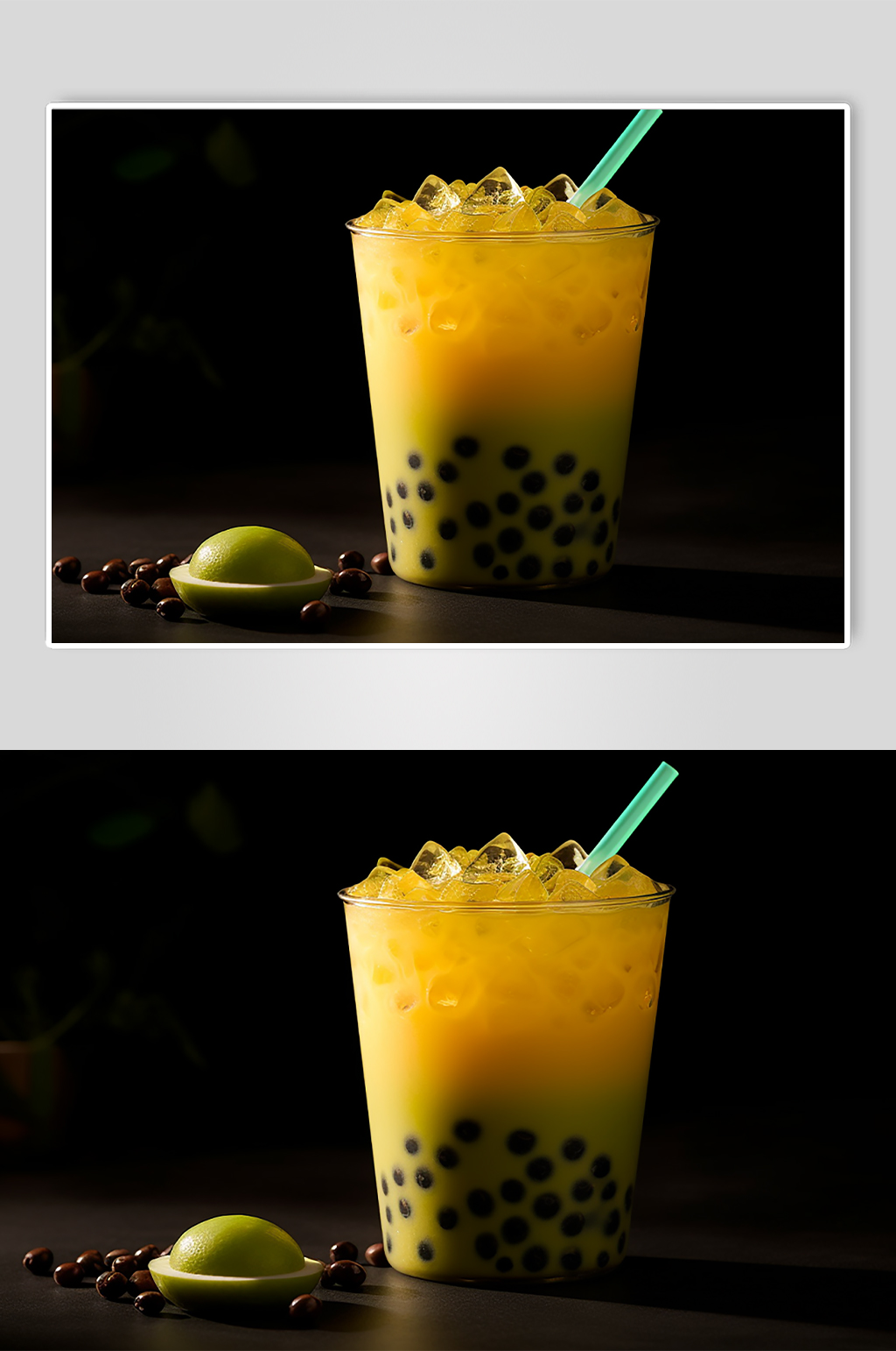 AI数字艺术简约奶茶咖啡杯样机模型素材