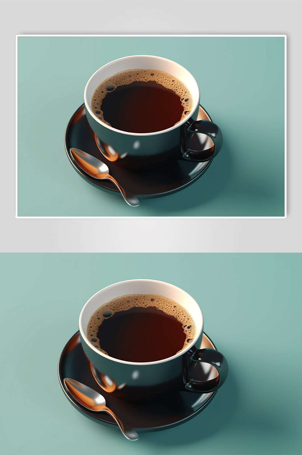 AI数字艺术纯色圆盖奶茶咖啡杯杯子样机模型素材