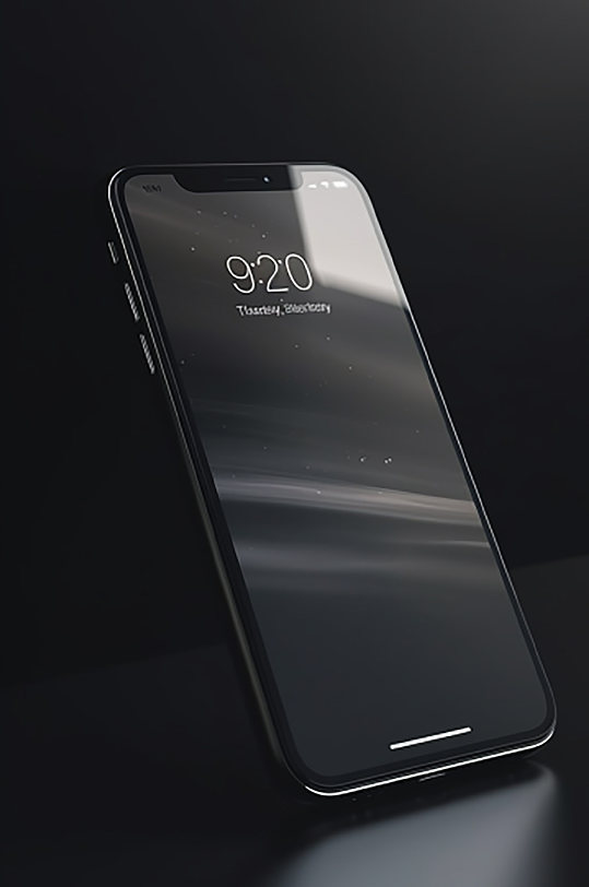 AI数字艺术渐变色手机展示样机模型-众图网