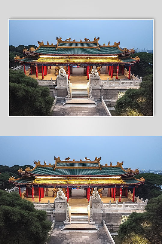 AI数字艺术高清寺庙厦门旅游景点摄影图片