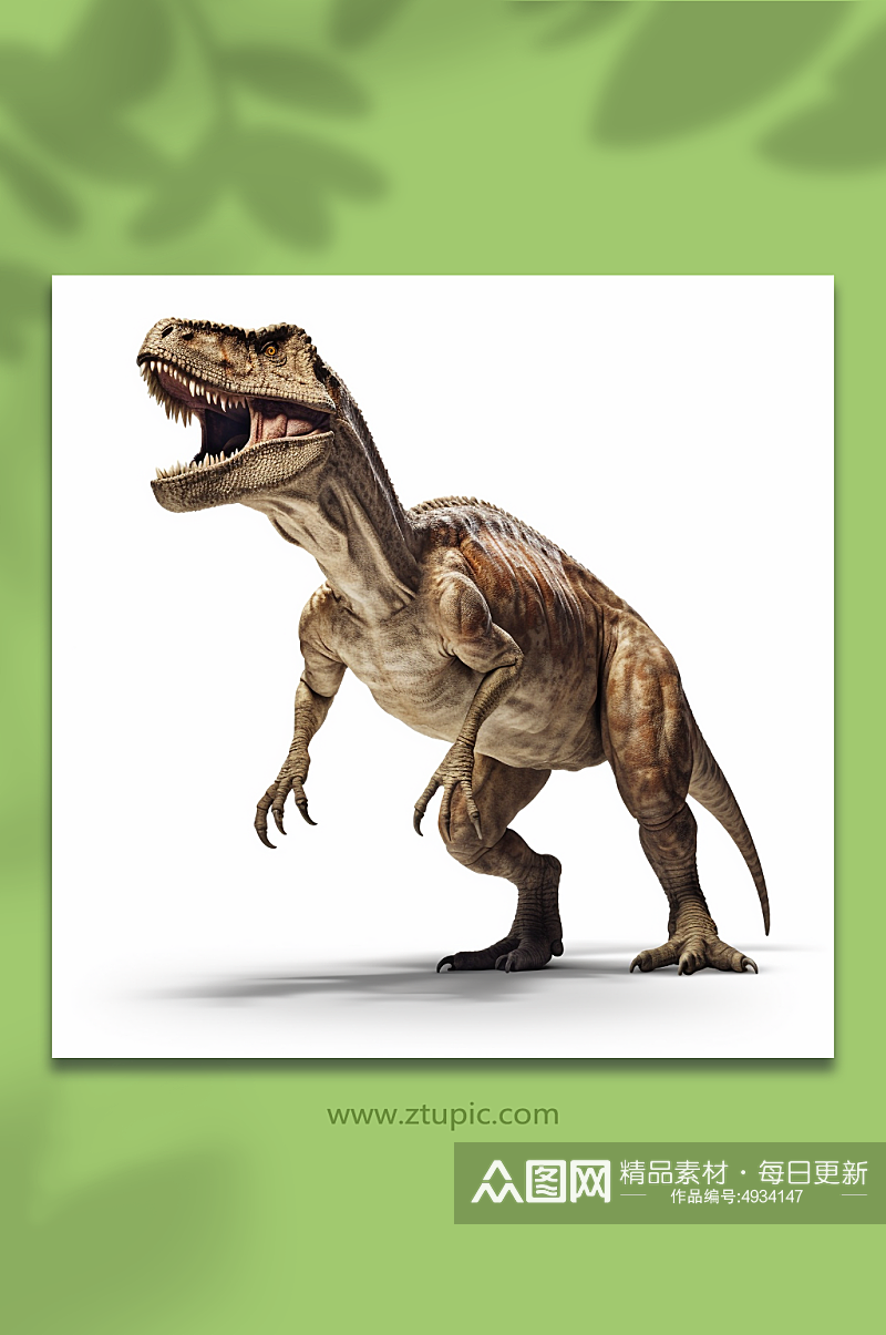 AI数字艺术霸王龙侏罗纪世界恐龙插画图片素材