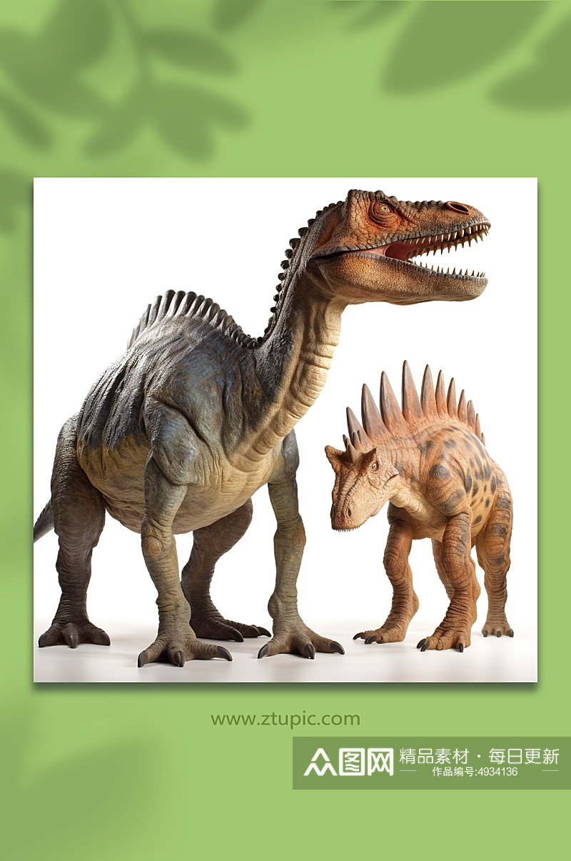 AI数字艺术刺龙侏罗纪世界恐龙插画图片素材