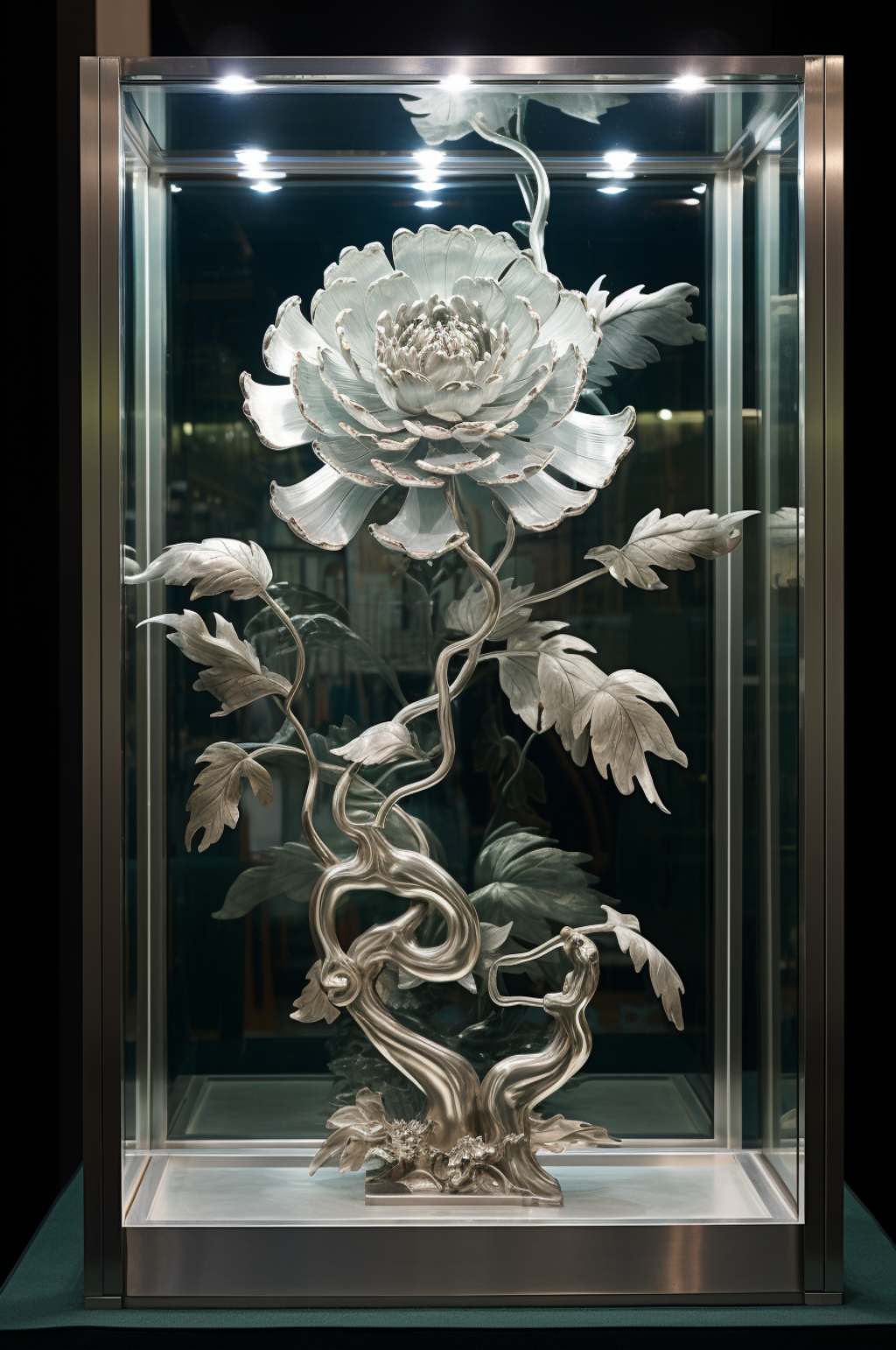 AI数字艺术3D现代科技风展示柜场景模型素材