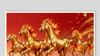 红色2026年马年新年横版MP4视频-众图网