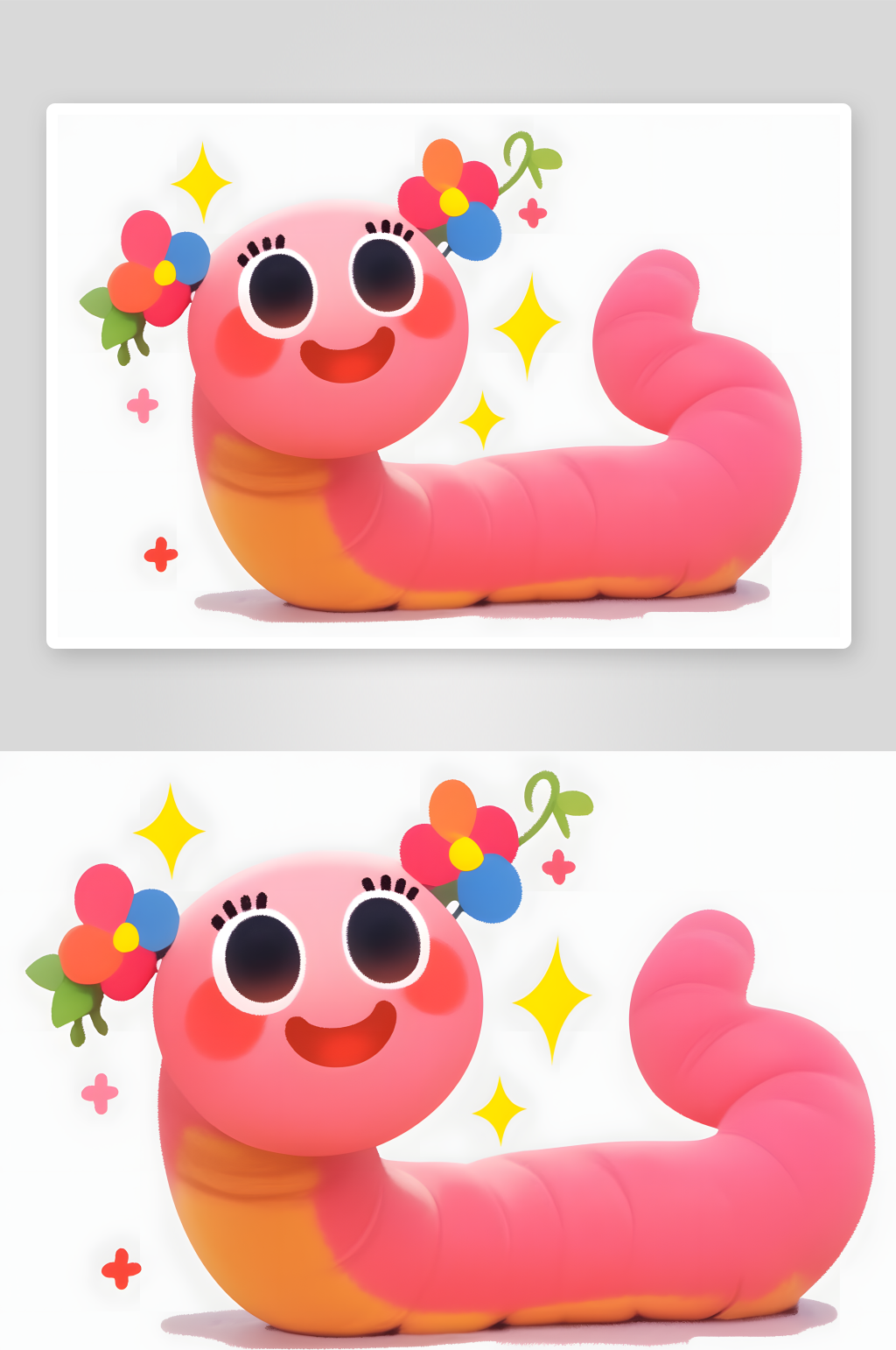 AI彩色卡通抽象風(fēng)Q版蛇年元素插畫素材