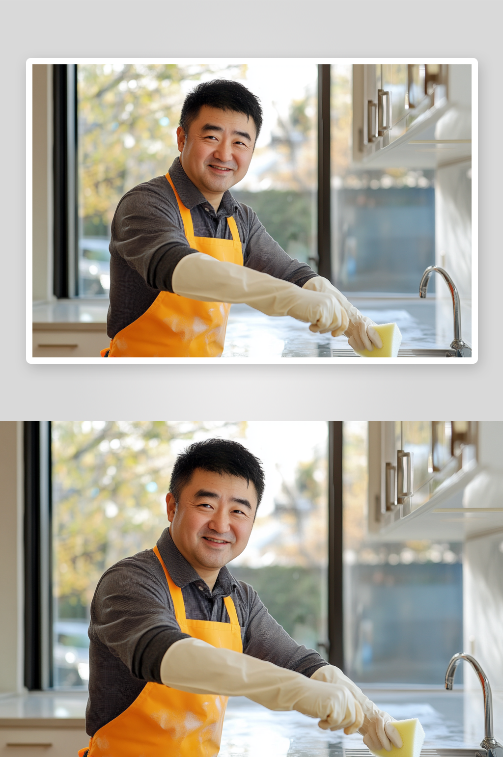 AI服务清洁家政人员清洁工人物摄影图素材