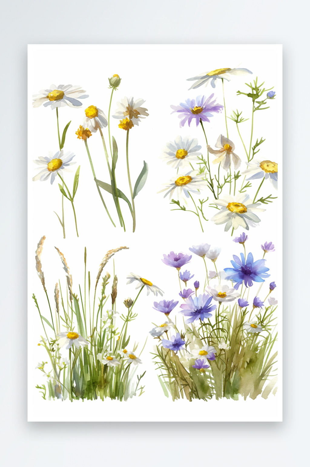 AI数字艺术梅花桃花树枝组合元素素材
