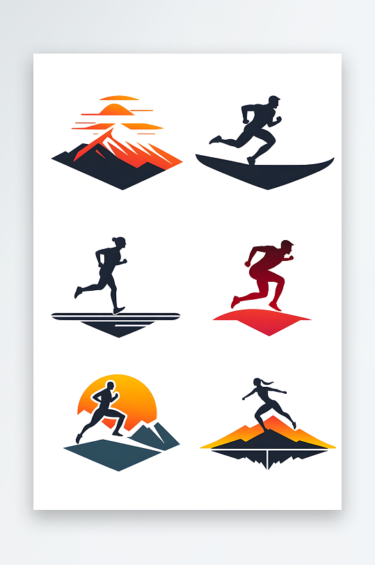 AI棒球动体育健身logo标识元素-众图网