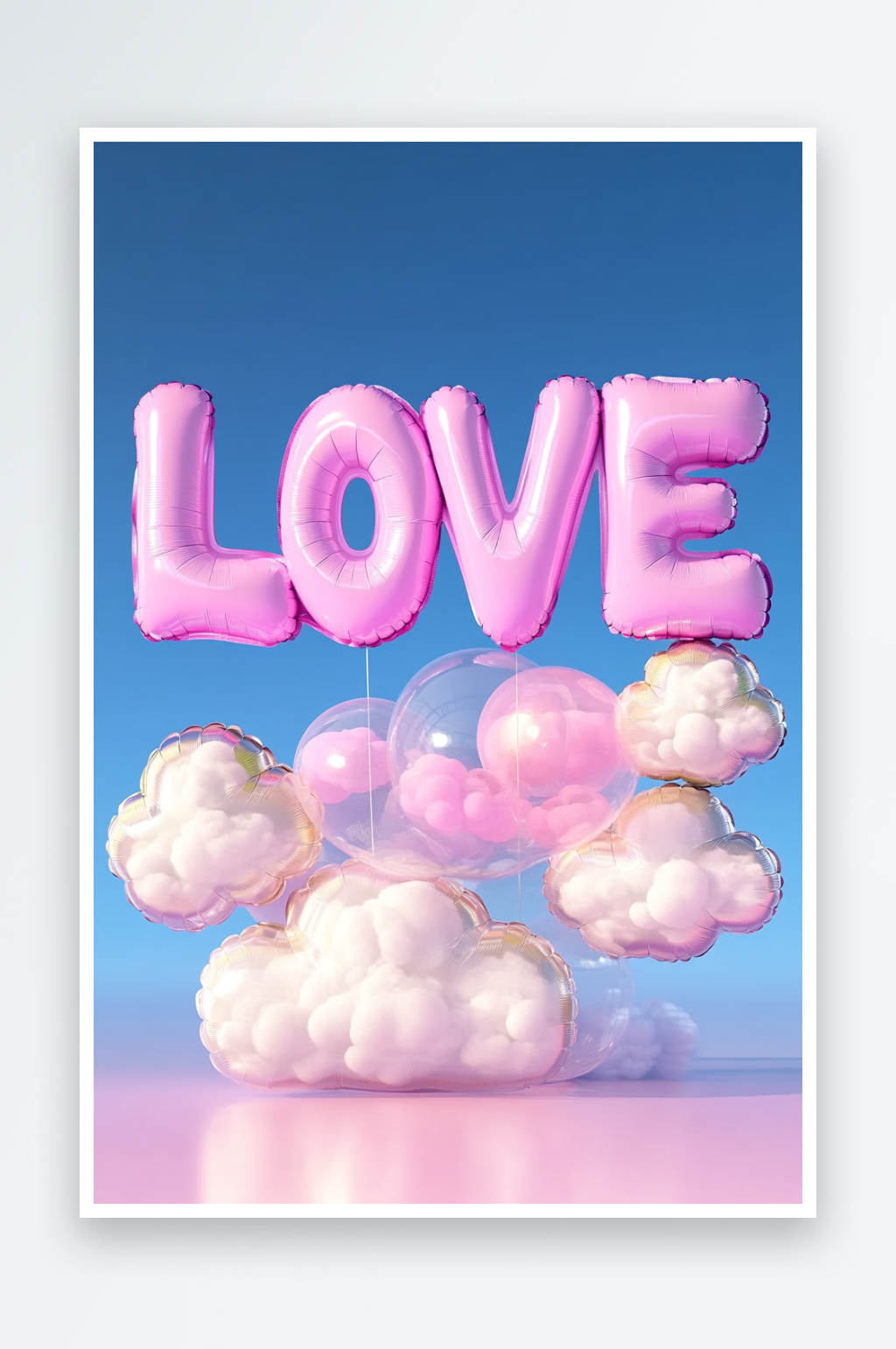 AI情人節(jié)愛心LOVE氣球膨脹數(shù)字藝術(shù)字母元素素材