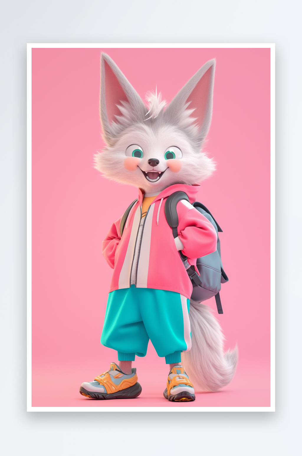 AI可爱小狗立体狗狗小狗宠物IP形象插画素材