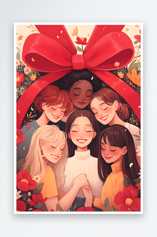 AI数字艺术三八妇女节各职业女性人物插画-众图网