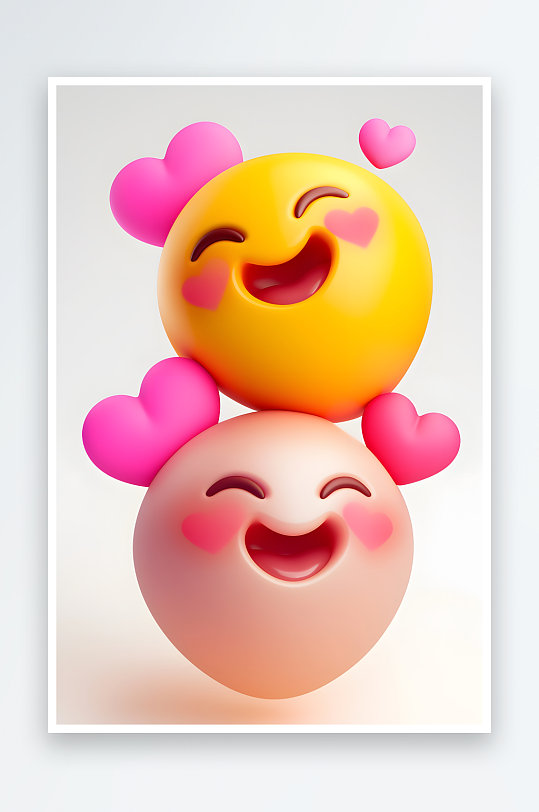 AI数字艺术情人节创意趣味表情包插画图片-众图网
