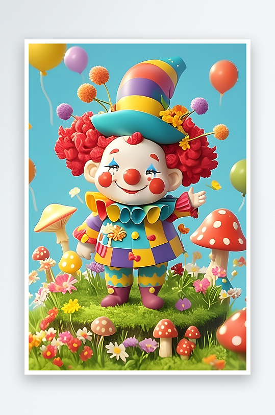 AI娱乐礼物盒愚人节立体模型插画场景