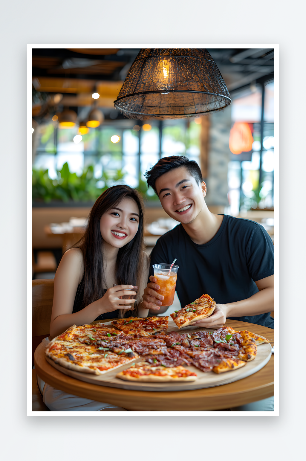 AI520情侣餐厅用餐约会人物摄影图素材