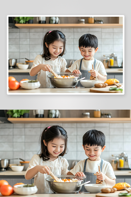 AI数字艺术厨房厨师做饭煮菜居家生活人物摄影-众图网